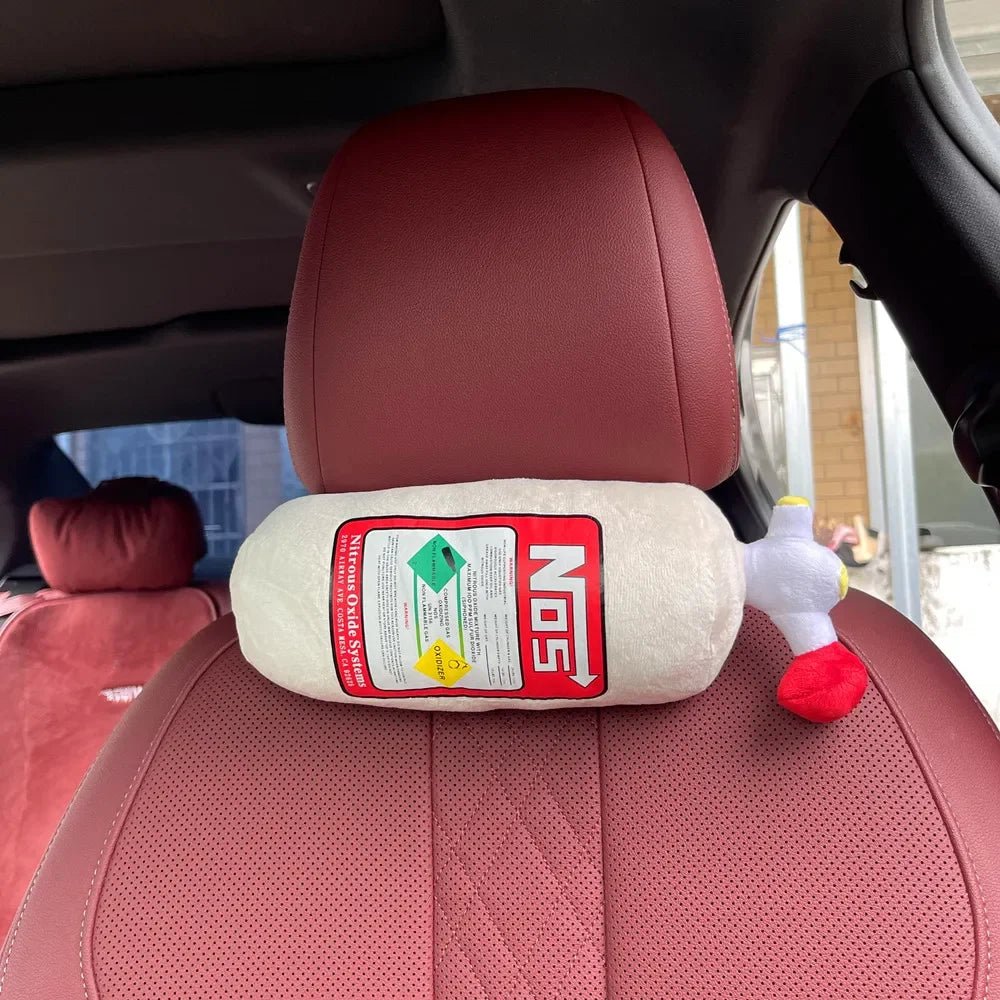 2024 New Car Neck Pillow Car Headrest for Driver Front Passenger Seat NOS Bottle Pillow Car Decor Headrest Cushion Plush Pillow - ComfortRide Store