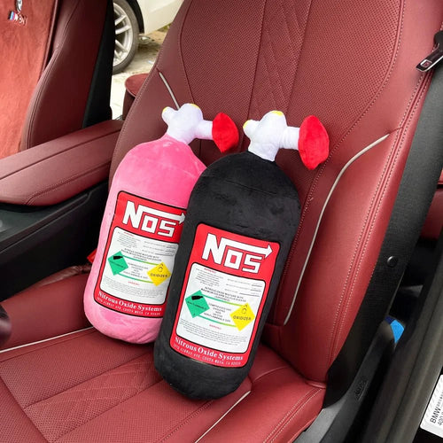 2024 New Car Neck Pillow Car Headrest for Driver Front Passenger Seat NOS Bottle Pillow Car Decor Headrest Cushion Plush Pillow - ComfortRide Store