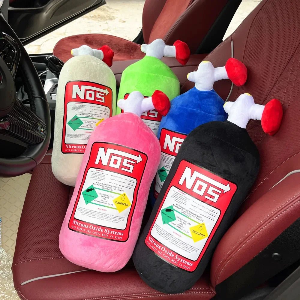 2024 New Car Neck Pillow Car Headrest for Driver Front Passenger Seat NOS Bottle Pillow Car Decor Headrest Cushion Plush Pillow - ComfortRide Store