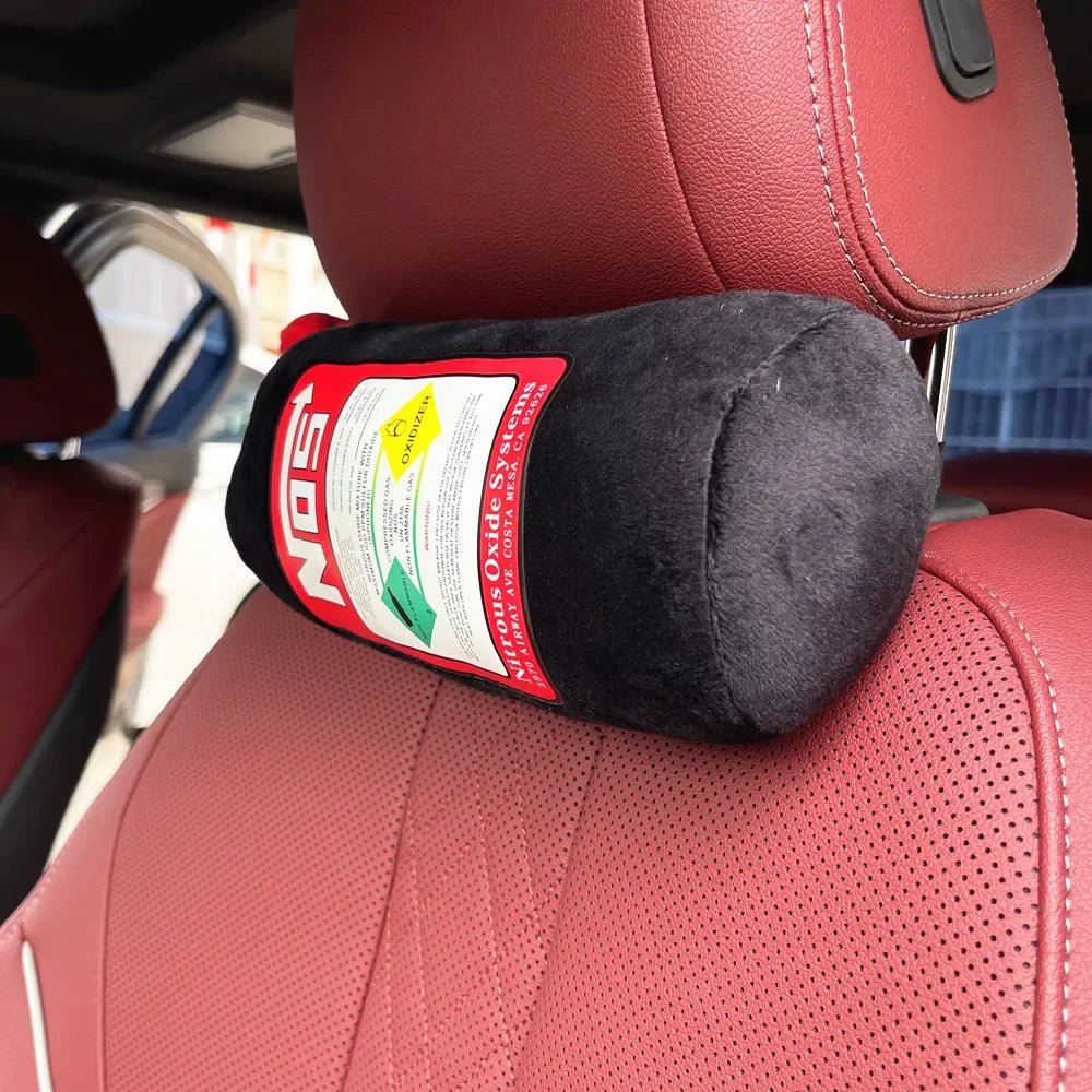 2024 New Car Neck Pillow Car Headrest for Driver Front Passenger Seat NOS Bottle Pillow Car Decor Headrest Cushion Plush Pillow - ComfortRide Store