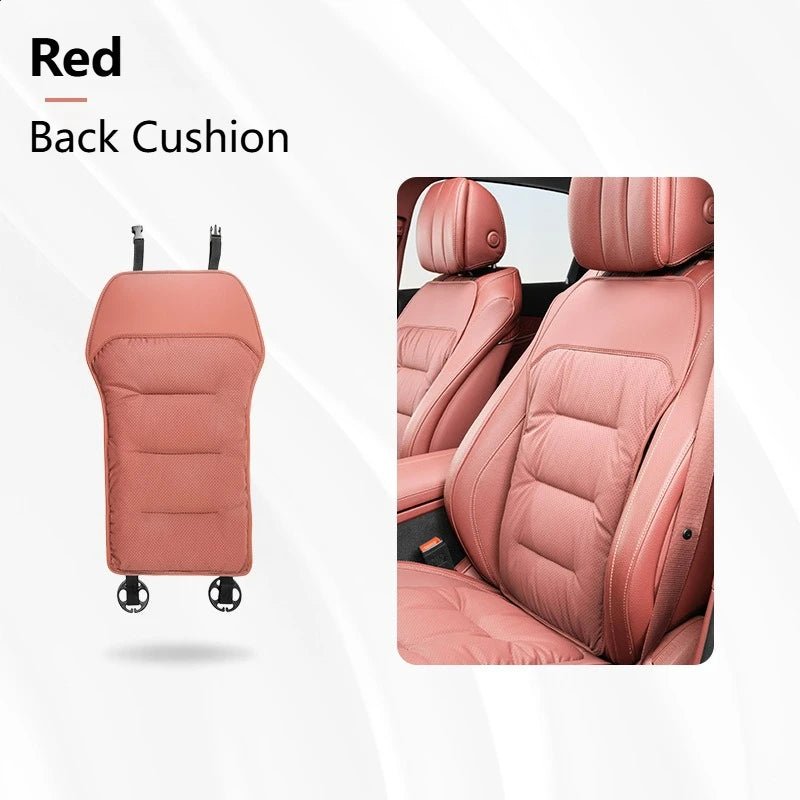New Car Seat Cushion Waist Cushion for Most Cars Breathable and Ventilated Nappa Leather All Season Seat Cushion - ComfortRide Store