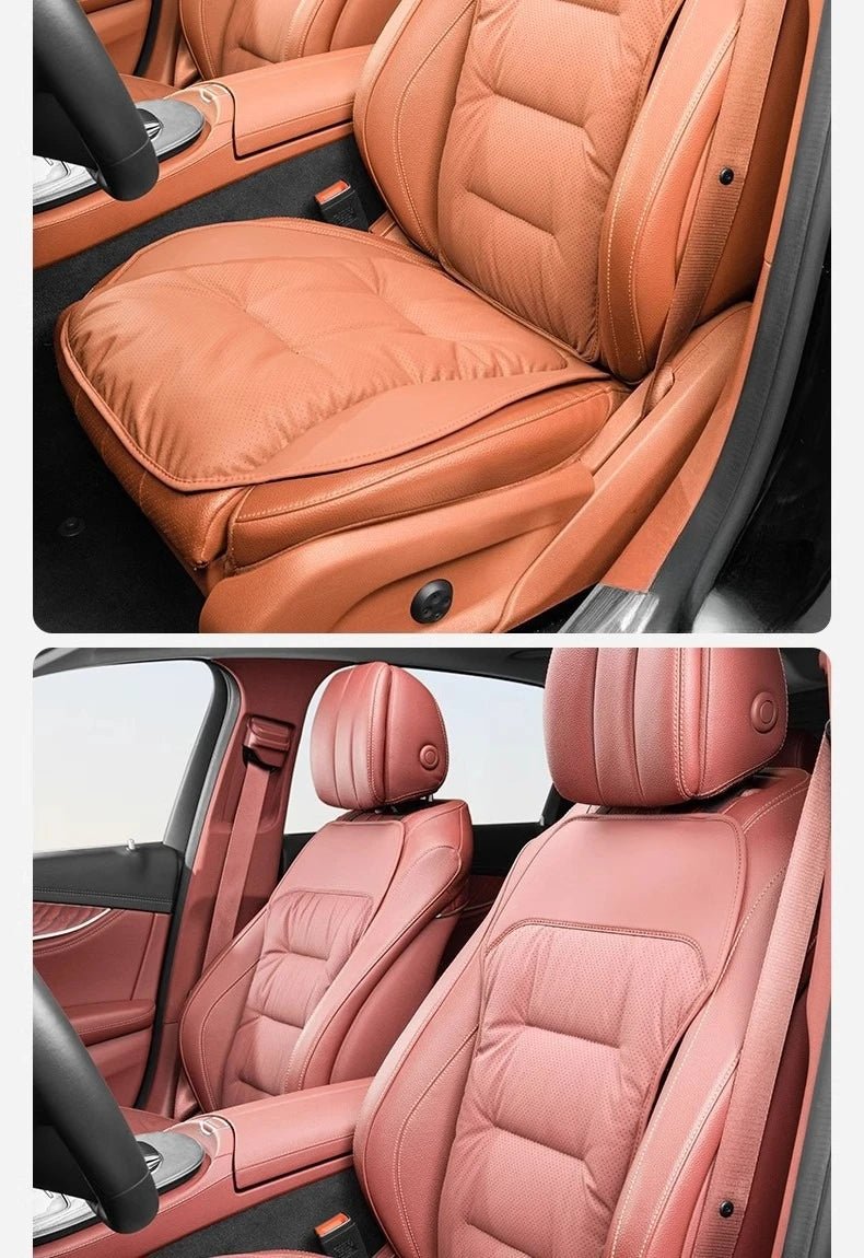 New Car Seat Cushion Waist Cushion for Most Cars Breathable and Ventilated Nappa Leather All Season Seat Cushion - ComfortRide Store