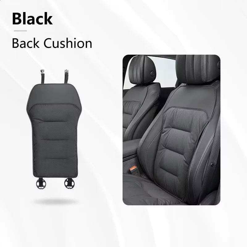 New Car Seat Cushion Waist Cushion for Most Cars Breathable and Ventilated Nappa Leather All Season Seat Cushion - ComfortRide Store
