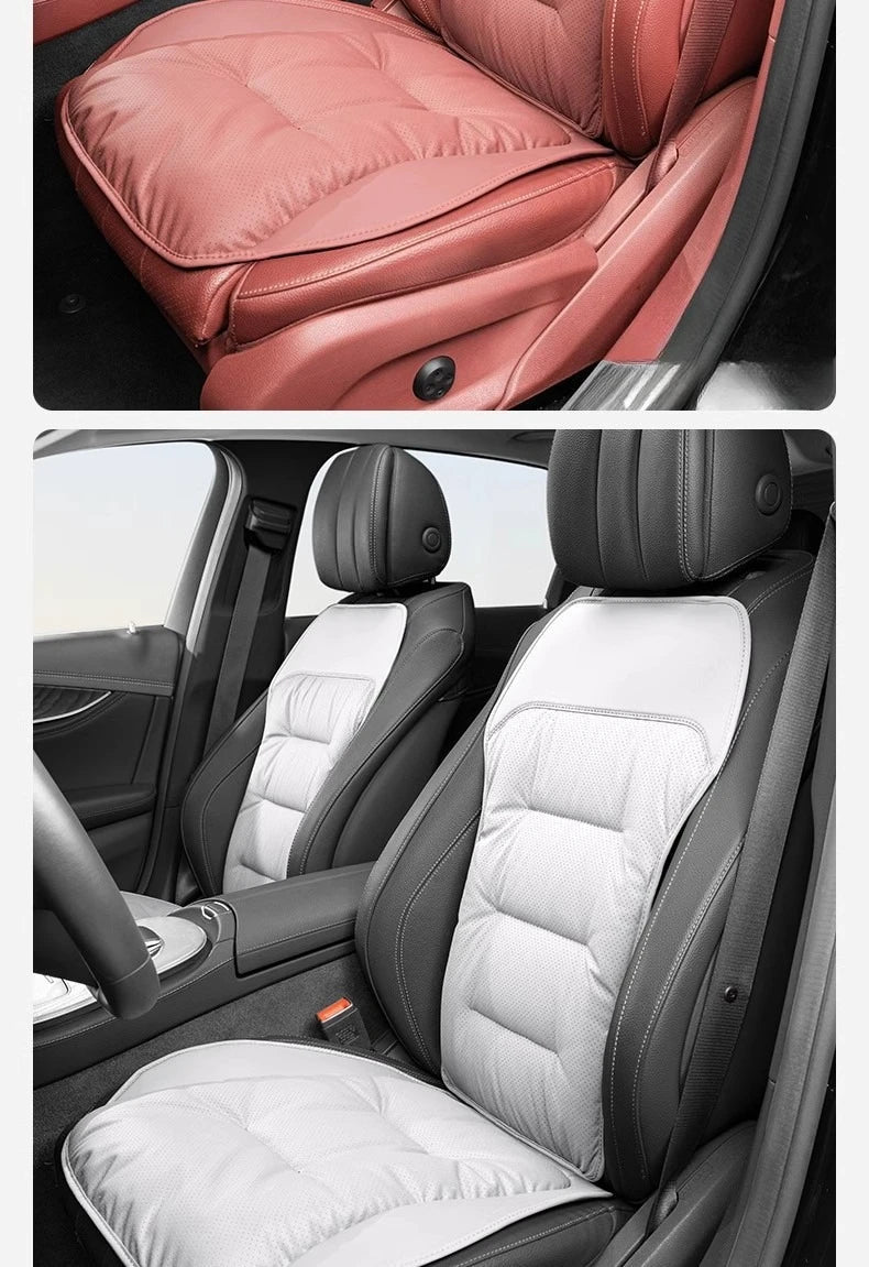 New Car Seat Cushion Waist Cushion for Most Cars Breathable and Ventilated Nappa Leather All Season Seat Cushion - ComfortRide Store