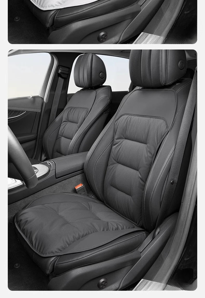New Car Seat Cushion Waist Cushion for Most Cars Breathable and Ventilated Nappa Leather All Season Seat Cushion - ComfortRide Store