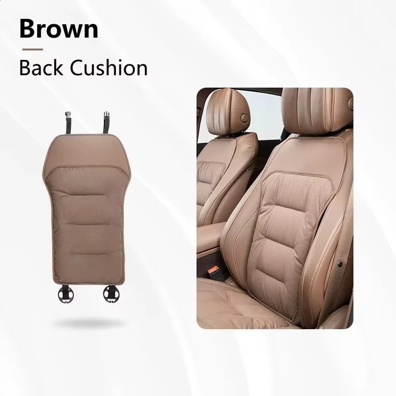 New Car Seat Cushion Waist Cushion for Most Cars Breathable and Ventilated Nappa Leather All Season Seat Cushion - ComfortRide Store