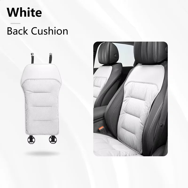 New Car Seat Cushion Waist Cushion for Most Cars Breathable and Ventilated Nappa Leather All Season Seat Cushion - ComfortRide Store