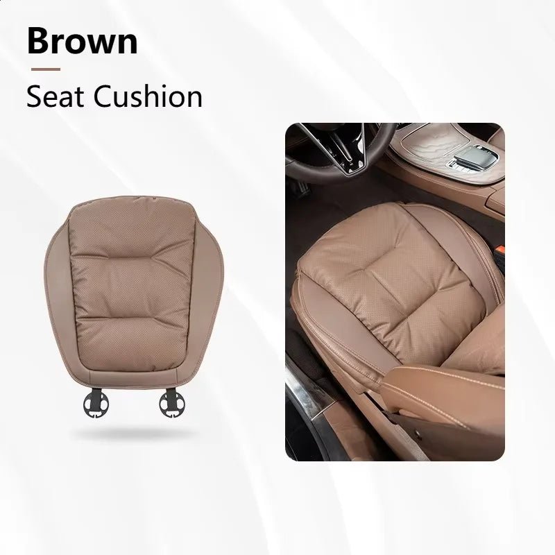New Car Seat Cushion Waist Cushion for Most Cars Breathable and Ventilated Nappa Leather All Season Seat Cushion - ComfortRide Store