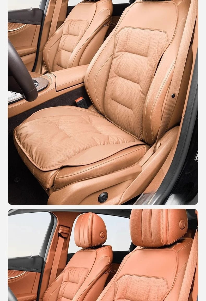 New Car Seat Cushion Waist Cushion for Most Cars Breathable and Ventilated Nappa Leather All Season Seat Cushion - ComfortRide Store