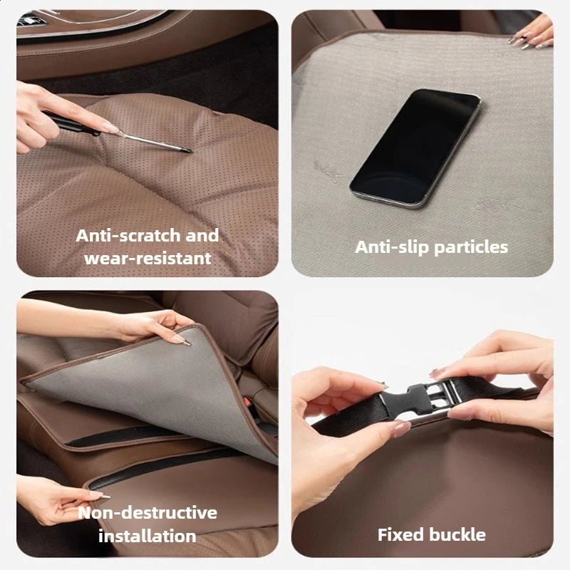 New Car Seat Cushion Waist Cushion for Most Cars Breathable and Ventilated Nappa Leather All Season Seat Cushion - ComfortRide Store