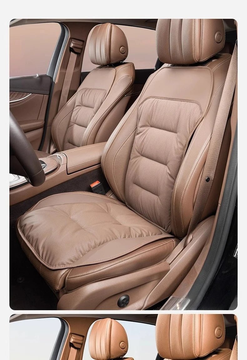 New Car Seat Cushion Waist Cushion for Most Cars Breathable and Ventilated Nappa Leather All Season Seat Cushion - ComfortRide Store